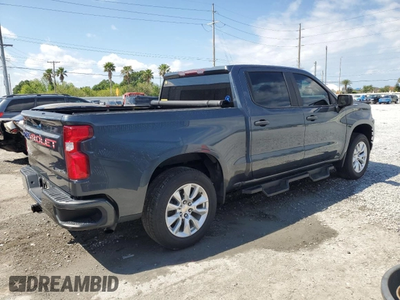 2021 Chevrolet Silverado 1500 Custom with VIN 1GCPWBEK7MZ289267, listed as a Copart auction lot 53317365 with 68,869 mi miles and Salvage Title. Bid and sale history available at DreamBid. Image 3.