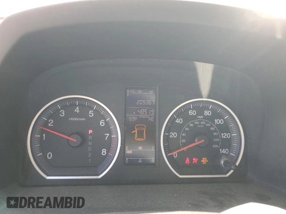 2011 Honda CR-V EX with VIN 5J6RE3H5XBL026126, listed as a Copart auction lot 53511595 with 209,367 mi miles and Salvage Title. Bid and sale history available at DreamBid. Image 9.
