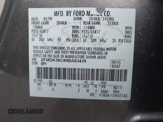 2009 Ford Edge SE with VIN 2FMDK36C89BA83439, listed as a IAAI auction lot 41964586 with 163,695 mi miles. Bid and sale history available at carsss.com. Image 9.