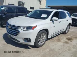 2018 Chevrolet Traverse High Country with VIN 1GNEVKKW8JJ216251, listed as a IAAI auction lot 41850824 with 85,432 mi miles and . Bid and sale history available at DreamBid. Image 2.