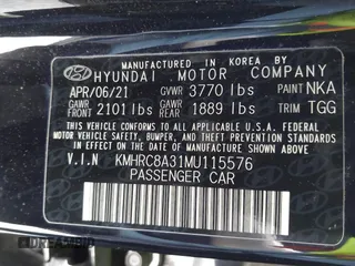 2021 Hyundai Venue SEL with VIN KMHRC8A31MU115576, listed as a IAAI auction lot 42007089 with 66,571 mi miles and . Bid and sale history available at DreamBid. Image 9.