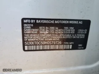 2017 BMW X5 xDrive40e iPerformance with VIN 5UXKT0C50H0S79726, listed as a Copart auction lot 48129805 with 64,853 mi miles and Salvage Title. Bid and sale history available at carsss.com. Image 13.