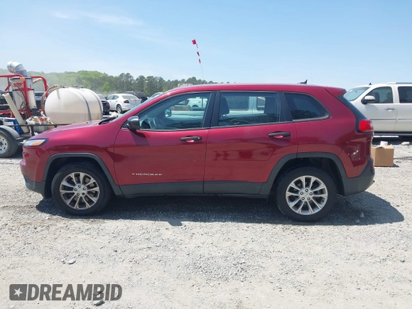 2016 Jeep Cherokee Sport with VIN 1C4PJLAB4GW190101, listed as a IAAI auction lot 42063277 with 61,868 mi miles. Bid and sale history available at carsss.com. Image 14.