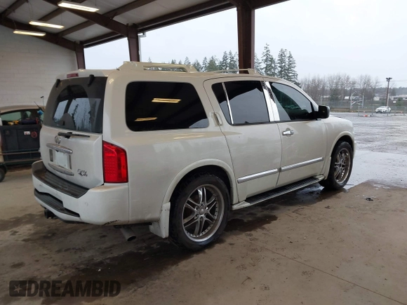 2007 Infiniti QX56 with VIN 5N3AA08C27N806504, listed as a IAAI auction lot 41484226 with 202,943 mi miles. Bid and sale history available at carsss.com. Image 4.
