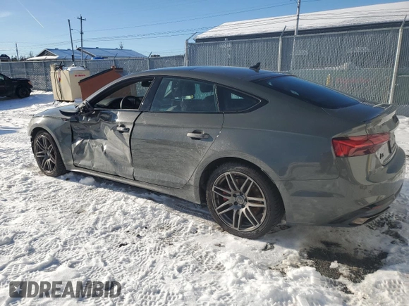 2023 Audi A5 Sportback S line Premium Plus with VIN WAUFACF55PA023691, listed as a Copart auction lot 85666584 with 6,449 mi miles and Salvage Title. Bid and sale history available at carsss.com. Image 2.