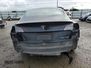 2022 Tesla Model 3 Long Range with VIN 5YJ3E1EB2NF313672, listed as a Copart auction lot 48896025 with 19,936 mi miles and Salvage Title. Bid and sale history available at DreamBid. Image 6.
