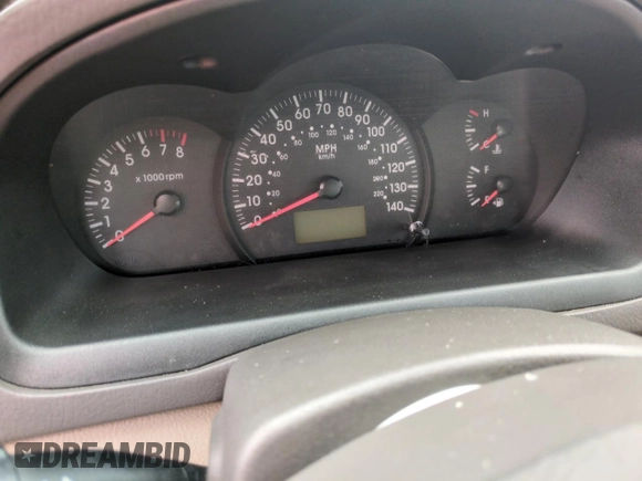 2006 Kia Spectra EX with VIN KNAFE121765251050, listed as a Copart auction lot 75120624 with 0 mi miles and Salvage Title. Bid and sale history available at carsss.com. Image 9.