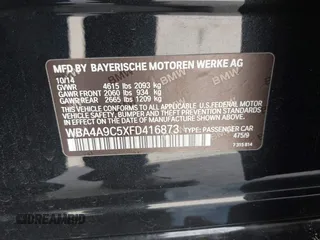 2015 BMW 4 Series 428i z VIN WBA4A9C5XFD416873, wystawiony jako IAAI lot #42108645 z przebiegiem 93 433 mil mil oraz . Historia ofert i sprzedaży dostępna na DreamBid. Obrazek 9.