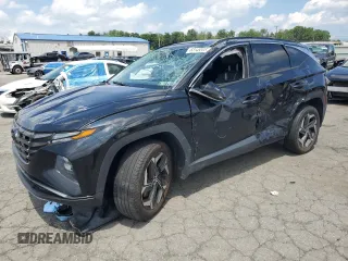 2022 Hyundai Tucson Limited with VIN 5NMJECAE8NH105913, listed as a Copart auction lot 63149305 with 34,522 mi miles and Salvage title. Bid and sale history available at DreamBid. Image 1.