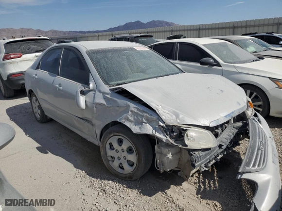 2007 Kia Spectra EX with VIN KNAFE121875442865, listed as a Copart auction lot 46743325 with 82,267 mi miles and Salvage Title. Bid and sale history available at carsss.com. Image 4.