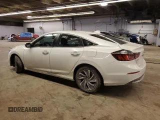 2022 Honda Insight Touring with VIN 19XZE4F97NE005510, listed as a Copart auction lot 42621515 with 20,969 mi miles and Salvage Title. Bid and sale history available at DreamBid. Image 2.