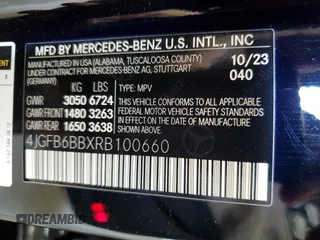 2024 Mercedes-Benz GLE 53 AMG with VIN 4JGFB6BBXRB100660, listed as a Copart auction lot 56039565 with 26,034 mi miles and Salvage title. Bid and sale history available at DreamBid. Image 13.