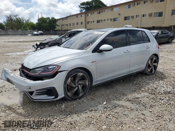 2019 Volkswagen Golf GTI S with VIN 3VW6T7AU8KM003186, listed as a Copart auction lot 53166134 with 54,672 mi miles and Non Repairable. Bid and sale history available at carsss.com. Image 1.