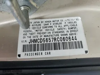1994 Honda Accord EX with VIN JHMCD5657RC060644, listed as a Copart auction lot 44603415 with 43,067 mi miles and Salvage Title. Bid and sale history available at carsss.com. Image 13.