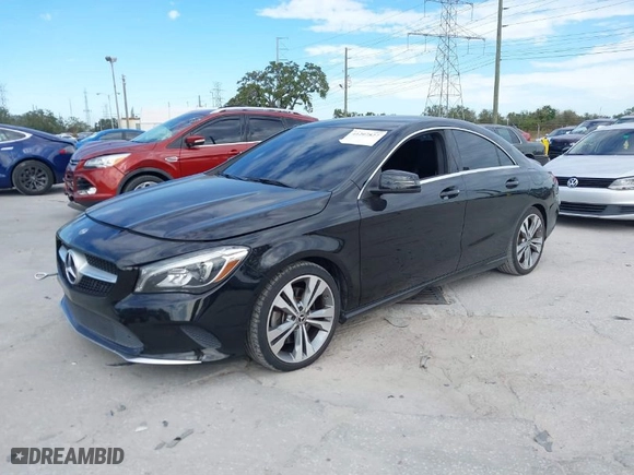 2019 Mercedes-Benz CLA with VIN WDDSJ4EB6KN724438, listed as a IAAI auction lot 41207827 with 72,561 mi miles. Bid and sale history available at carsss.com. Image 2.