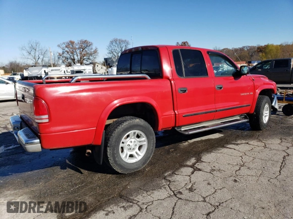 2001 Dodge Dakota Sport with VIN 1B7HG2AN81S295553, listed as a Copart auction lot 80392844 with 105,560 mi miles and Salvage Title. Bid and sale history available at carsss.com. Image 3.