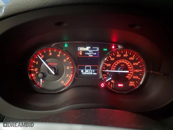 2017 Subaru WRX Premium with VIN JF1VA1E67H9820983, listed as a Copart auction lot 46152585 with 125,403 mi miles and Salvage Title. Bid and sale history available at carsss.com. Image 9.