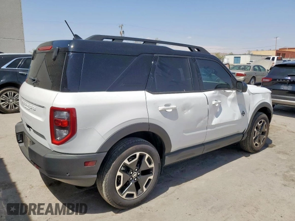 2024 Ford Bronco Sport Outer Banks with VIN 3FMCR9C67RRE78710, listed as a Copart auction lot 61054165 with 13,005 mi miles and Salvage title. Bid and sale history available at DreamBid. Image 3.