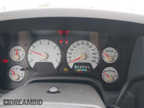 2007 Dodge Ram 1500 SLT with VIN 1D7HA18277S222583, listed as a IAAI auction lot 42092034 with 329,230 mi miles. Bid and sale history available at carsss.com. Image 7.