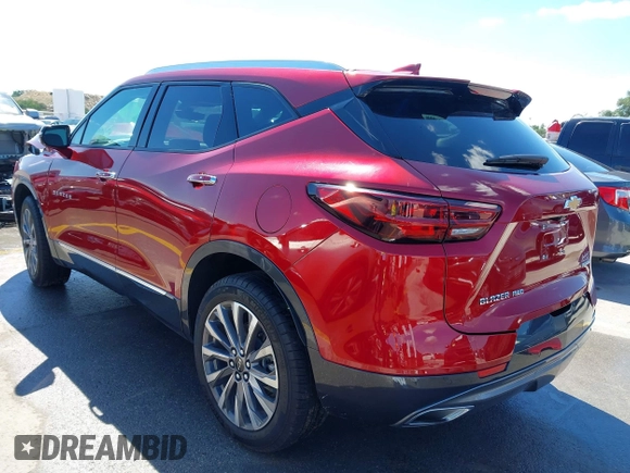 2025 Chevrolet Blazer Premier with VIN 3GNKBLR41SS117549, listed as a IAAI auction lot 42221848 with 4,264 mi miles and . Bid and sale history available at DreamBid. Image 3.