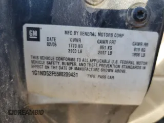 2005 Chevrolet Classic with VIN 1G1ND52F55M209431, listed as a Copart auction lot 73385254 with 0 mi miles and Salvage Title. Bid and sale history available at carsss.com. Image 12.
