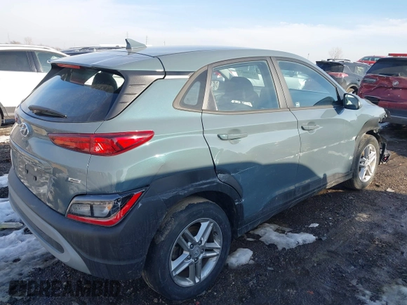 2022 Hyundai Kona SE with VIN KM8K2CAB6NU797564, listed as a IAAI auction lot 41638073 with 47,966 mi miles and . Bid and sale history available at DreamBid. Image 4.