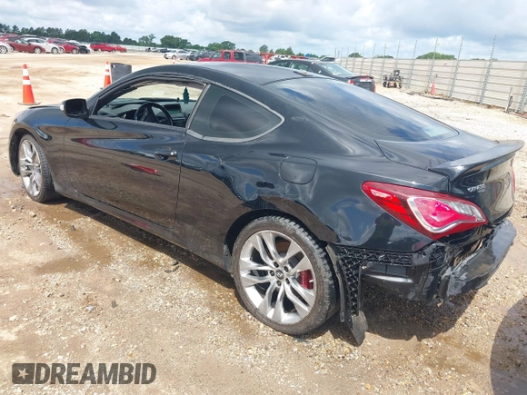 2014 Hyundai Genesis Coupe Ultimate with VIN KMHHU6KJ1EU120076, listed as a IAAI auction lot 42373762 with 100,537 mi miles and . Bid and sale history available at DreamBid. Image 3.