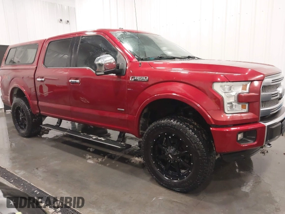 2015 Ford F-150 XLT with VIN 1FTEW1EG5FFB90898, listed as a IAAI auction lot 41617424 with 128,587 mi miles. Bid and sale history available at carsss.com. Image 1.