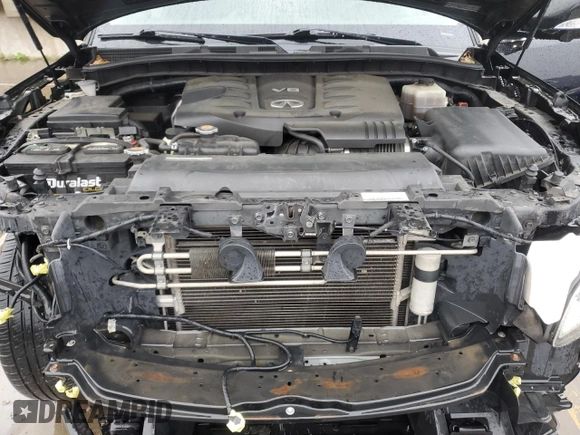 2017 Infiniti QX80 with VIN JN8AZ2NF7H9642908, listed as a Copart auction lot 60019395 with 154,923 mi miles and Salvage title. Bid and sale history available at DreamBid. Image 12.