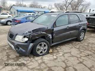 2007 Pontiac Torrent with VIN 2CKDL73FX76084145, listed as a Copart auction lot 43370385 with 164,420 mi miles and Salvage Title. Bid and sale history available at carsss.com. Image 1.