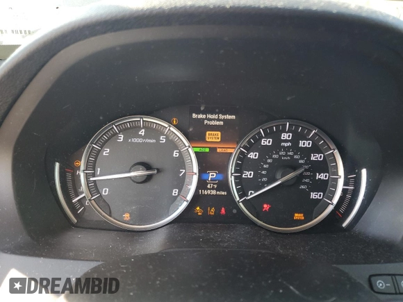 2017 Acura MDX Advance with VIN 5FRYD3H8XHB007018, listed as a Copart auction lot 45376275 with 116,938 mi miles and Salvage title. Bid and sale history available at DreamBid. Image 9.