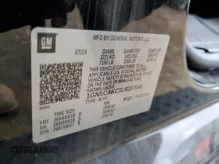 2020 Chevrolet Tahoe LS with VIN 1GNSCAKC1LR107045, listed as a Copart auction lot 78150524 with Not provided miles and Salvage title. Bid and sale history available at DreamBid. Image 12.