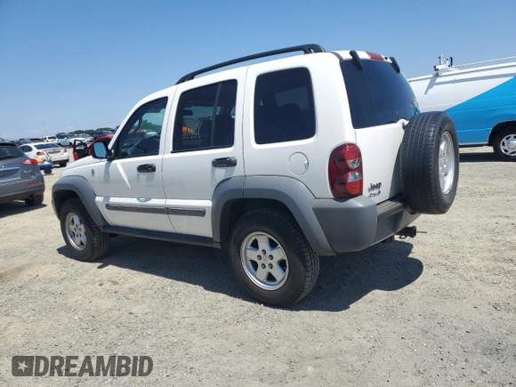 2005 Jeep Liberty Sport with VIN 1J8GL48K75W533267, listed as a Copart auction lot 55229435 with 154,305 mi miles and Salvage Title. Bid and sale history available at DreamBid. Image 2.