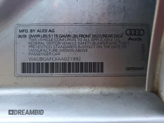 2010 Audi S4 Premium Plus with VIN WAUBGAFLXAA021992, listed as a Copart auction lot 79880784 with 82,283 mi miles and Salvage Title. Bid and sale history available at carsss.com. Image 12.