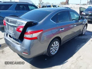 2015 Nissan Sentra S with VIN 3N1AB7AP6FY290586, listed as a IAAI auction lot 42014054 with 127,465 mi miles. Bid and sale history available at carsss.com. Image 4.