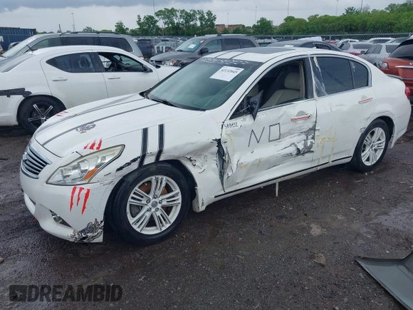 2012 Infiniti G25 Journey with VIN JN1DV6AP0CM700313, listed as a IAAI auction lot 42132045 with 131,210 mi miles and . Bid and sale history available at DreamBid. Image 2.