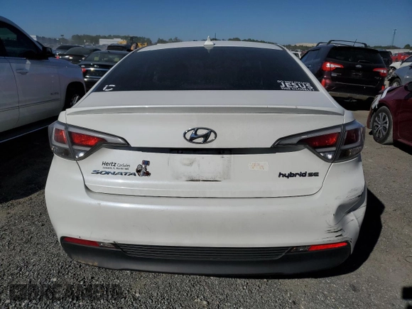 2017 Hyundai Sonata Hybrid SE with VIN KMHE24L13HA045818, listed as a Copart auction lot 41000244 with 95,186 mi miles. Bid and sale history available at carsss.com. Image 6.