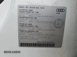 2013 Audi Q5 Premium z VIN WA1LFCFP1DA048327, wystawiony jako Copart lot #61164724 z przebiegiem 105 035 mil mil oraz Szkoda całkowita • Salvage title. Historia ofert i sprzedaży dostępna na DreamBid. Obrazek 13.