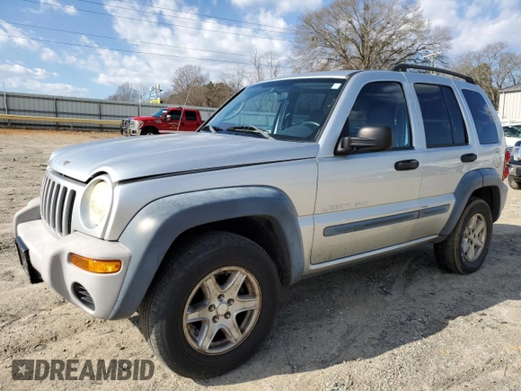 2003 Jeep Liberty Sport with VIN 1J4GK48K63W531852, listed as a Copart auction lot 41791325 with 186,367 mi miles and Salvage Title. Bid and sale history available at DreamBid. Image 1.