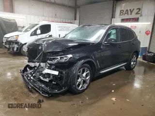 2023 BMW X3 xDrive30i with VIN 5UX53DP07P9S81101, listed as a Copart auction lot 50319775 with 12,378 mi miles and Salvage Title. Bid and sale history available at carsss.com. Image 1.