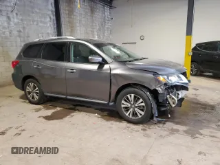 2017 Nissan Pathfinder SV with VIN 5N1DR2MM4HC695511, listed as a Copart auction lot 53692755 with 90,148 mi miles and Salvage title. Bid and sale history available at DreamBid. Image 4.