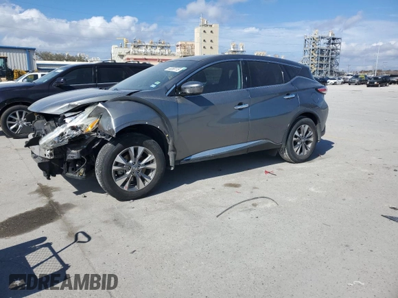 2016 Nissan Murano Platinum with VIN 5N1AZ2MGXGN169156, listed as a Copart auction lot 44058115 with 76,008 mi miles and Salvage Title. Bid and sale history available at DreamBid. Image 1.