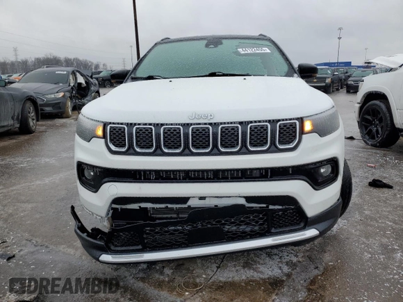 2023 Jeep Compass Limited with VIN 3C4NJDCN0PT531701, listed as a Copart auction lot 44122455 with 16,497 mi miles and Salvage Title. Bid and sale history available at carsss.com. Image 5.