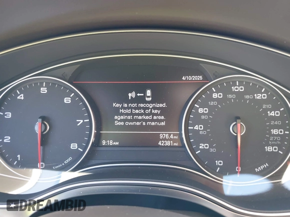 2014 Audi A6 Prestige with VIN WAUHGAFC6EN060054, listed as a IAAI auction lot 42006061 with 42,381 mi miles and . Bid and sale history available at DreamBid. Image 7.