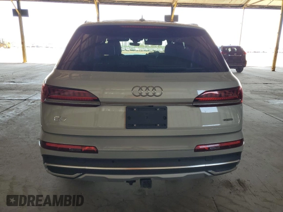 2024 Audi Q7 Premium Plus with VIN WA1LXBF76RD009102, listed as a Copart auction lot 57466115 with 9,099 mi miles and Salvage title. Bid and sale history available at DreamBid. Image 6.