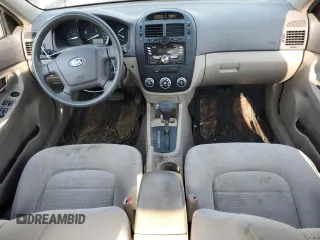 2008 Kia Spectra EX with VIN KNAFE121085524056, listed as a Copart auction lot 71218854 with 128,944 mi miles and Salvage Title. Bid and sale history available at carsss.com. Image 8.