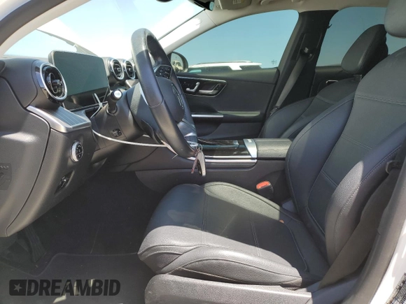 2023 Mercedes-Benz C 300 with VIN W1KAF4GB1PR101173, listed as a Copart auction lot 57889945 with 27,928 mi miles and Salvage title. Bid and sale history available at DreamBid. Image 7.