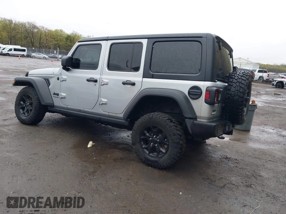 2022 Jeep Wrangler Unlimited Willys Sport with VIN 1C4HJXDM9NW272685, listed as a IAAI auction lot 41948921 with Not provided miles and . Bid and sale history available at DreamBid. Image 3.