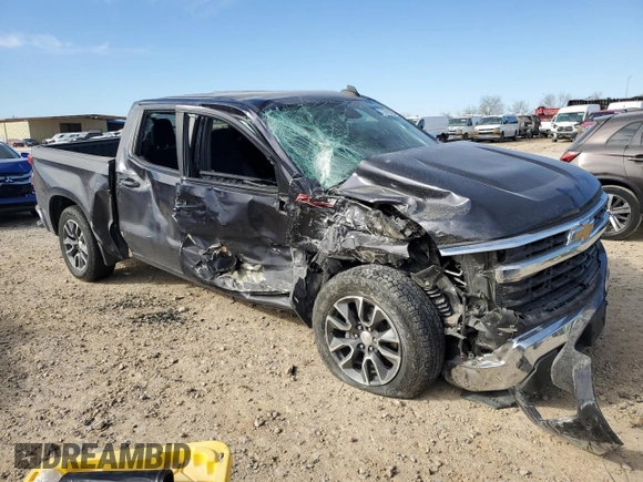 2022 Chevrolet Silverado 1500 LT with VIN 3GCUDDED1NG652802, listed as a Copart auction lot 87692655 with Not Provided miles and Salvage Title. Bid and sale history available at DreamBid. Image 4.
