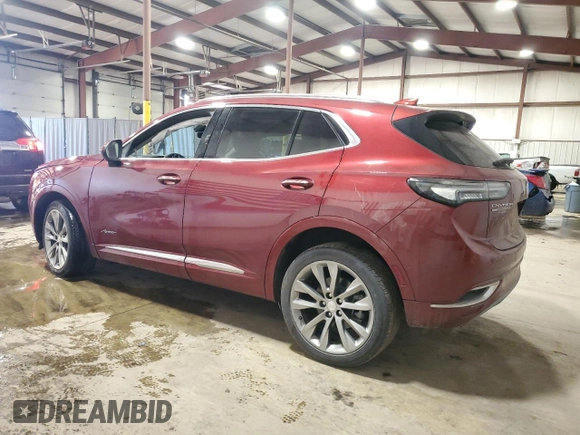 2021 Buick Envision Avenir with VIN LRBFZSR42MD166292, listed as a Copart auction lot 41737605 with 21,560 mi miles and Salvage Title. Bid and sale history available at carsss.com. Image 2.